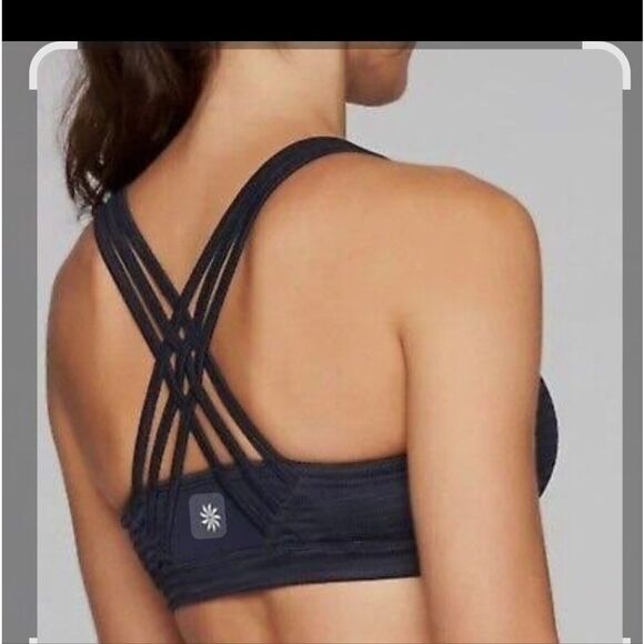 Athleta Other - Athleta Black Strappy Sports Bra with Geometric Back